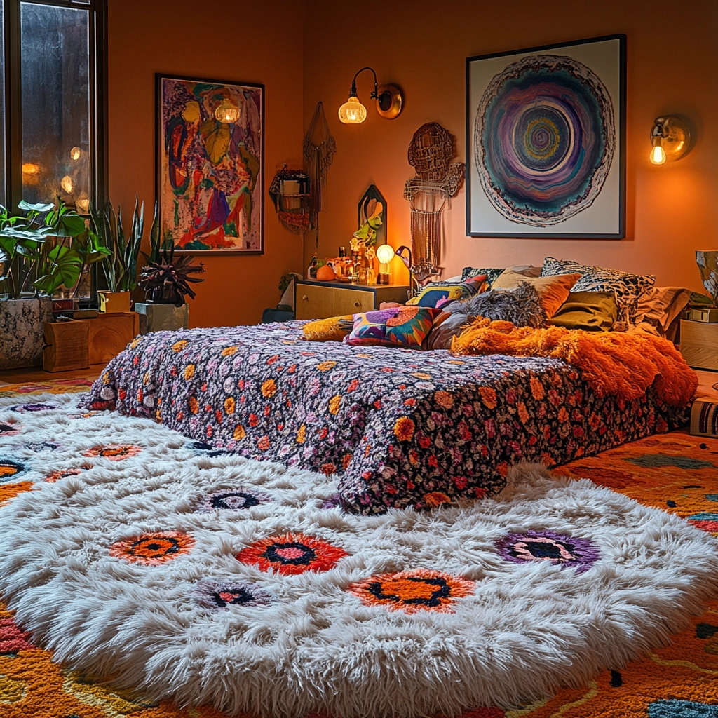fluffy rug bedroom 41
