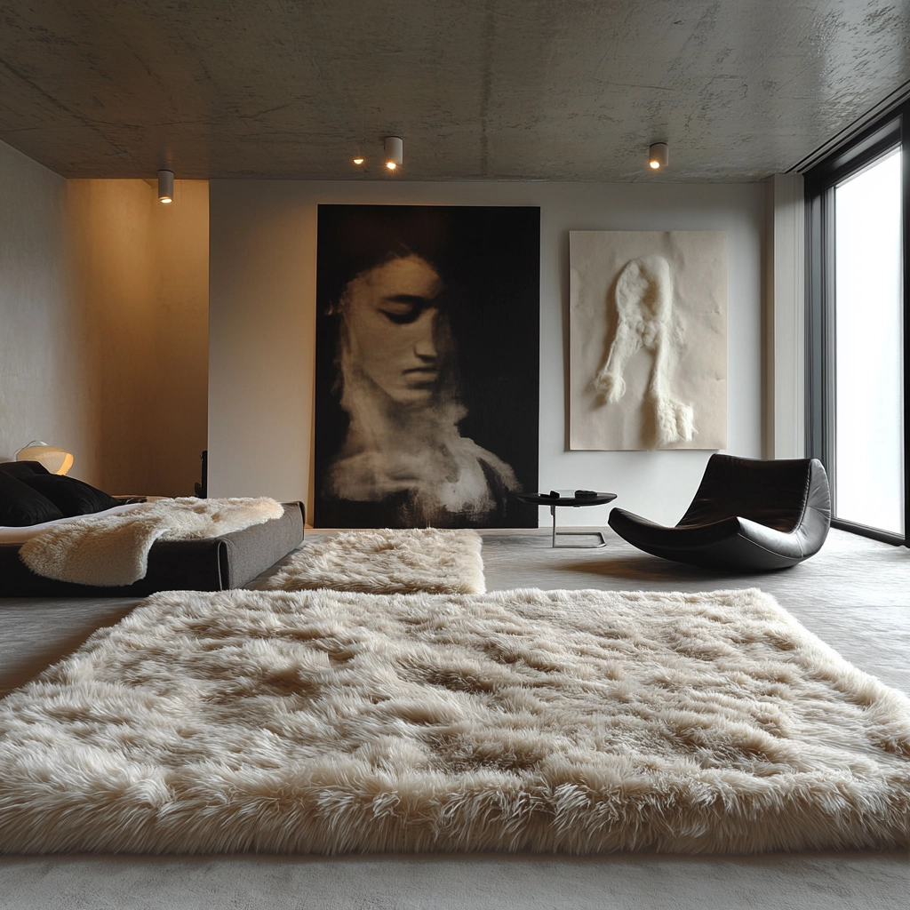 fluffy rug bedroom 57