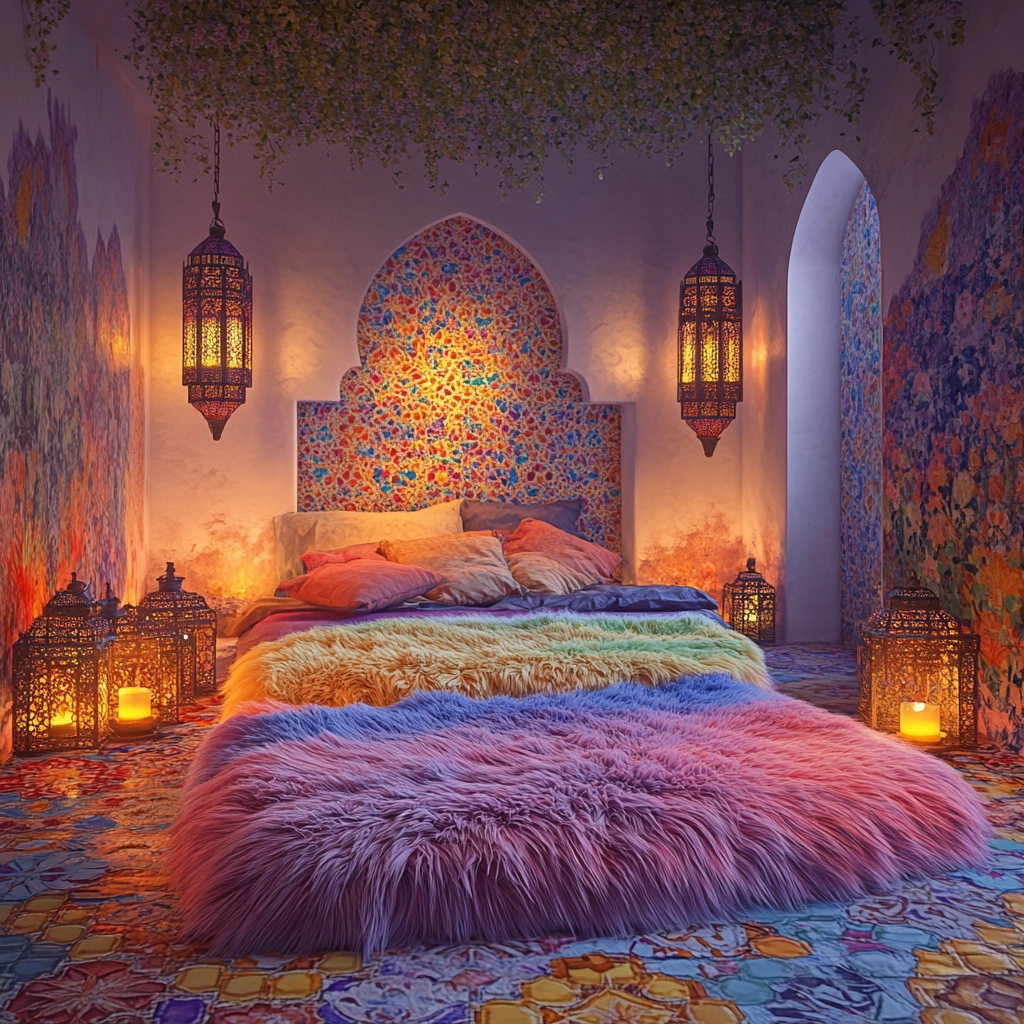 fluffy rug bedroom 61