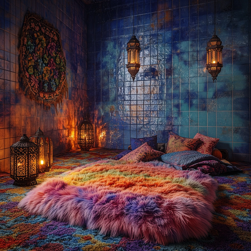 fluffy rug bedroom 62