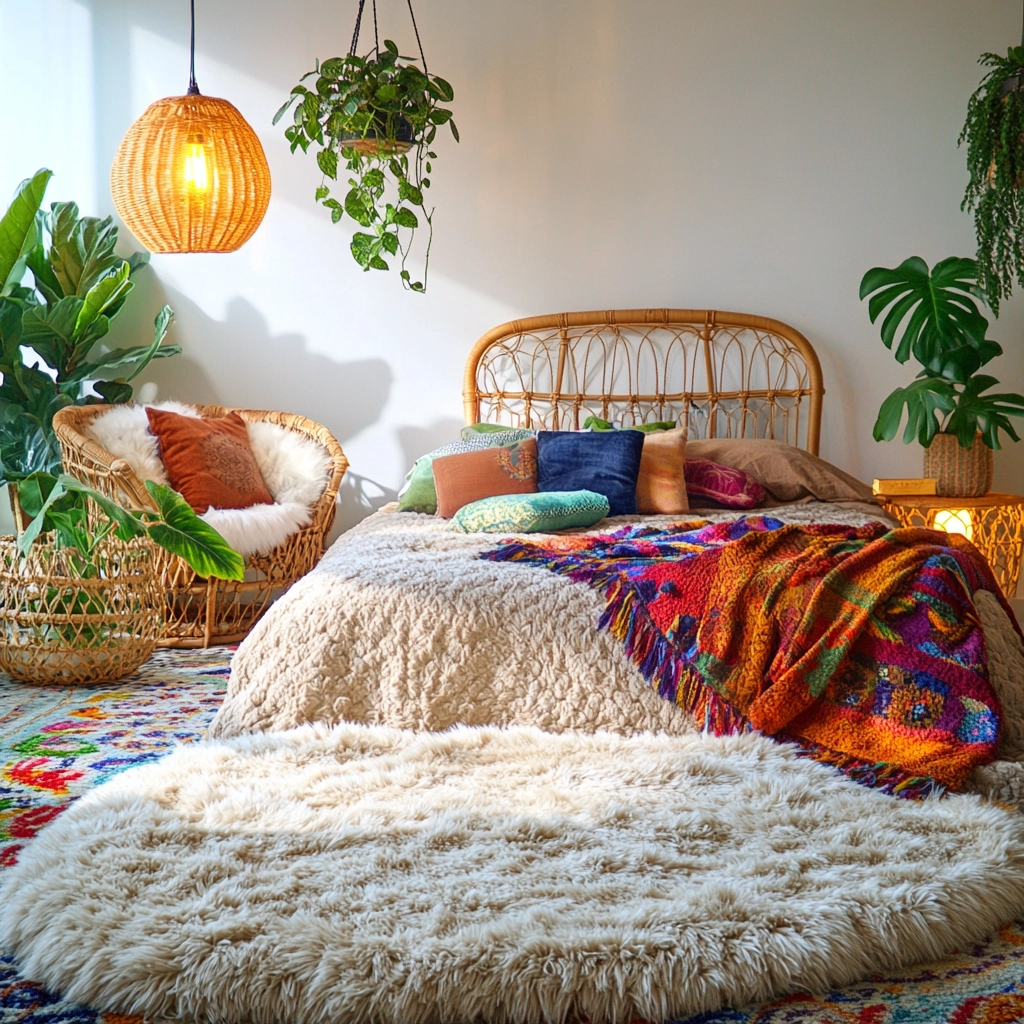 fluffy rug bedroom 7
