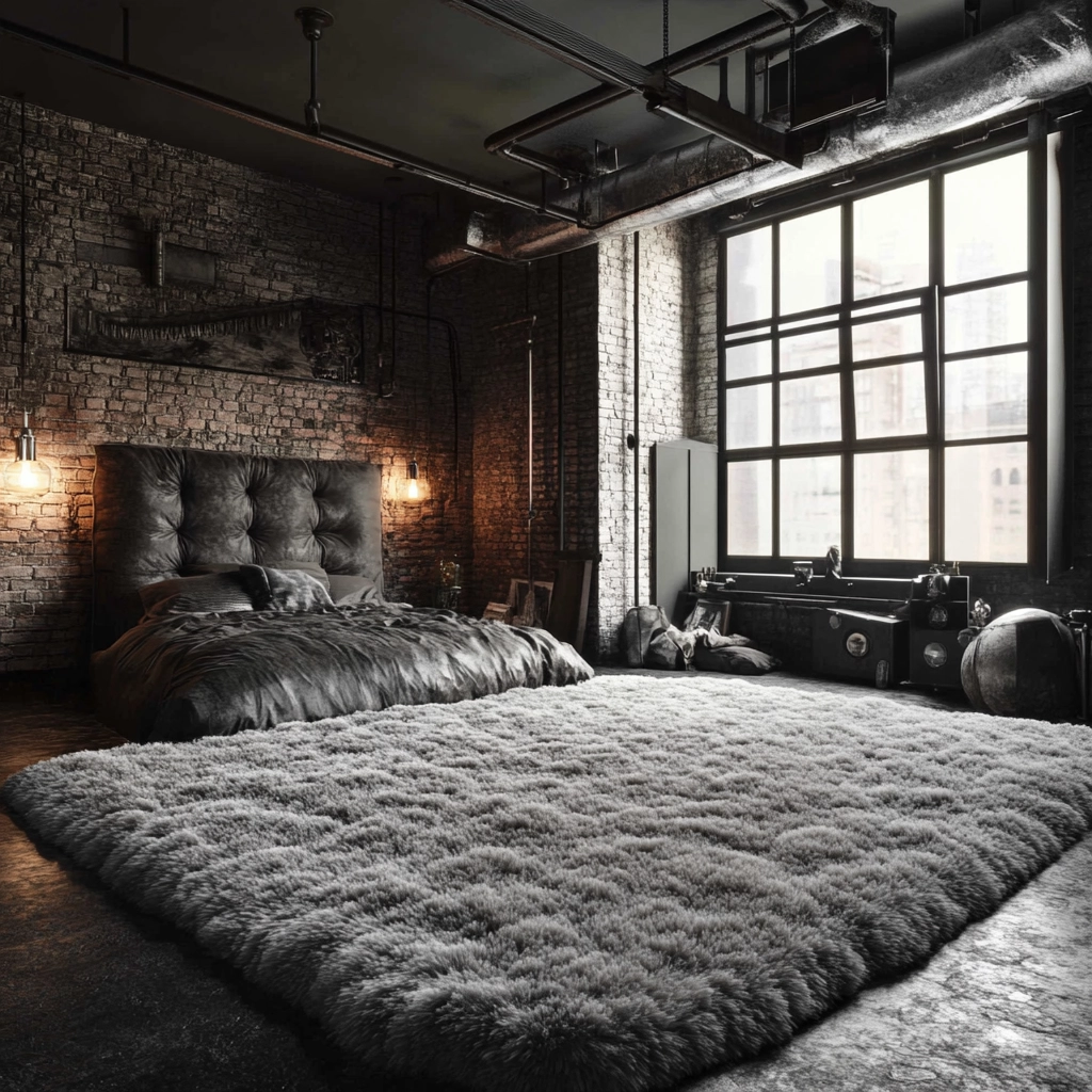 fluffy rug bedroom 9