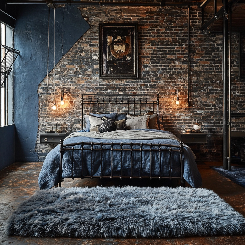 fuzzy rug bedroom 10
