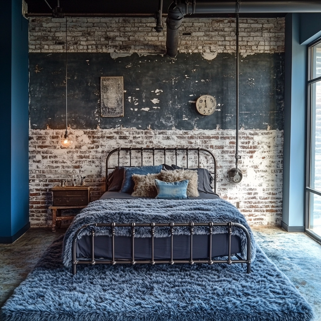 fuzzy rug bedroom 11