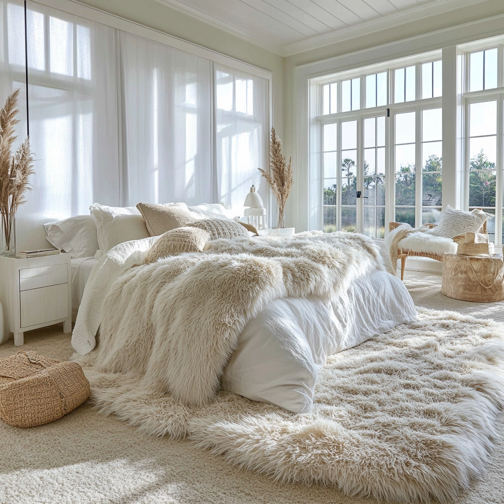 fuzzy rug bedroom 21