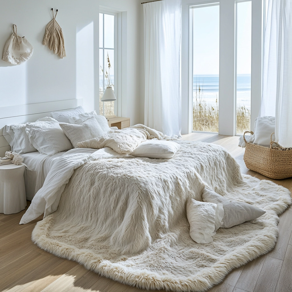 fuzzy rug bedroom 22