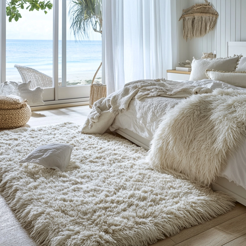 fuzzy rug bedroom 24