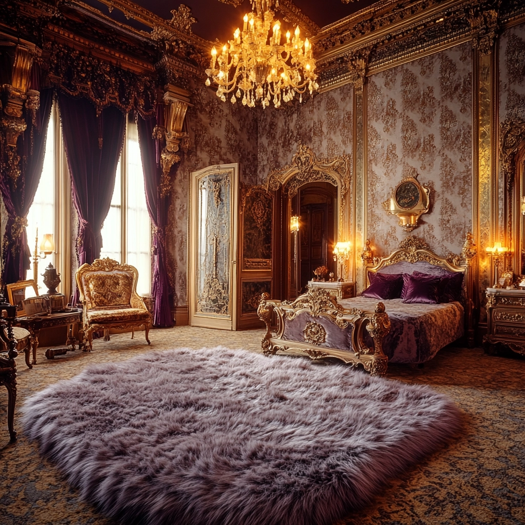 fuzzy rug bedroom 25