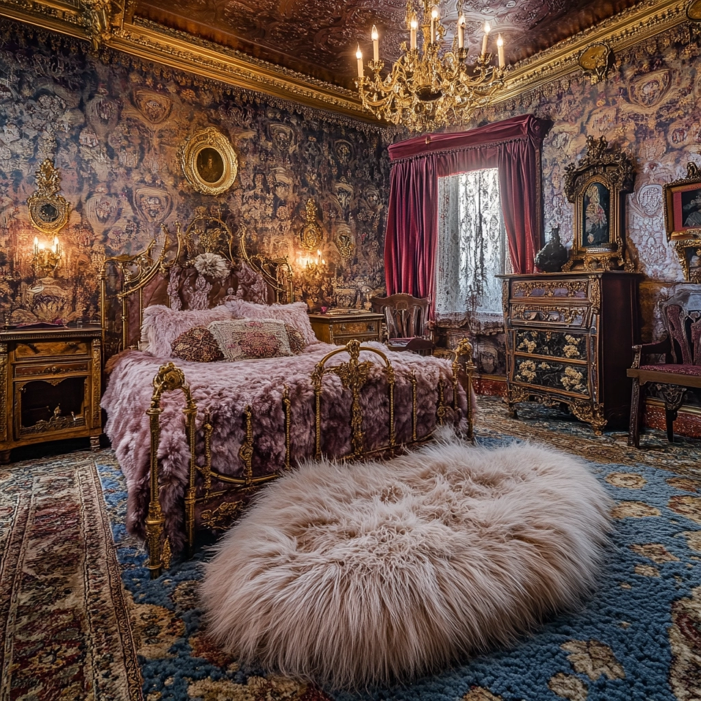fuzzy rug bedroom 26