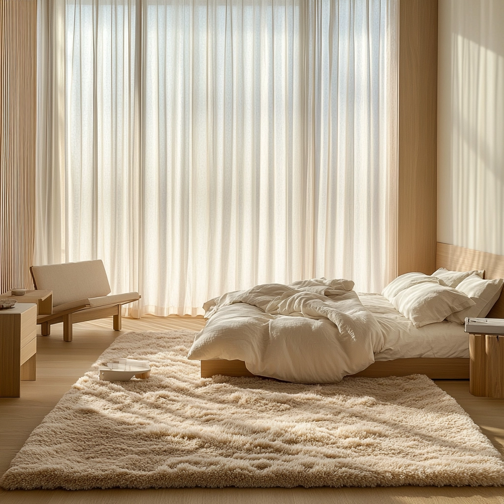fuzzy rug bedroom 3
