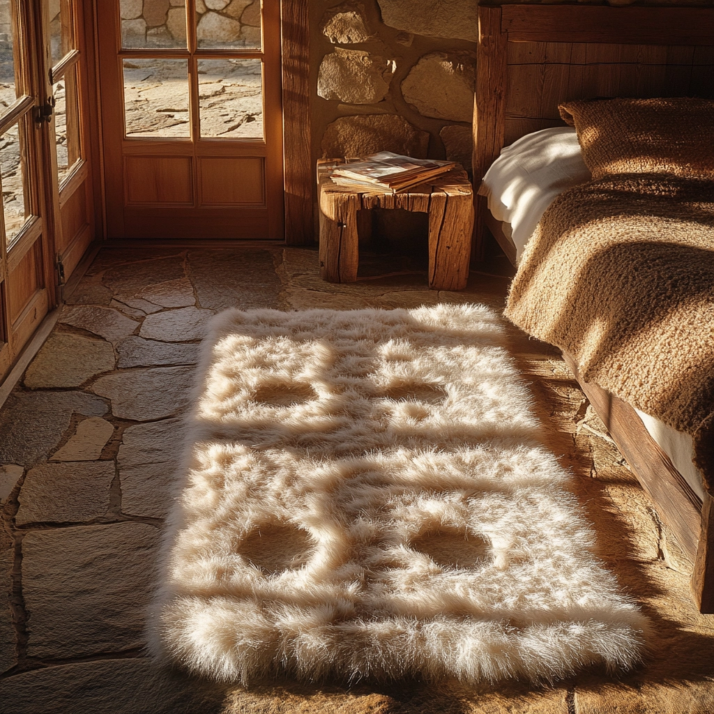 fuzzy rug bedroom 30