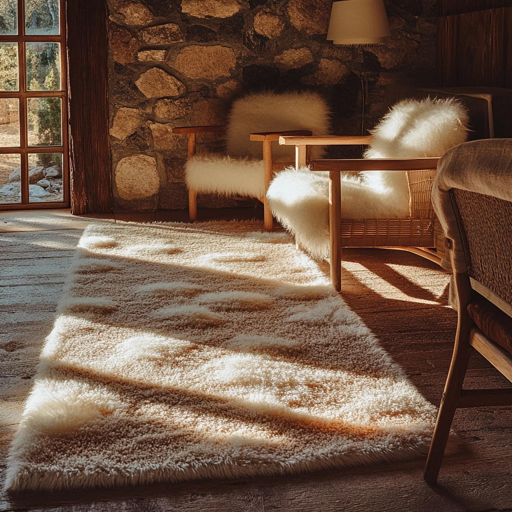 fuzzy rug bedroom 32