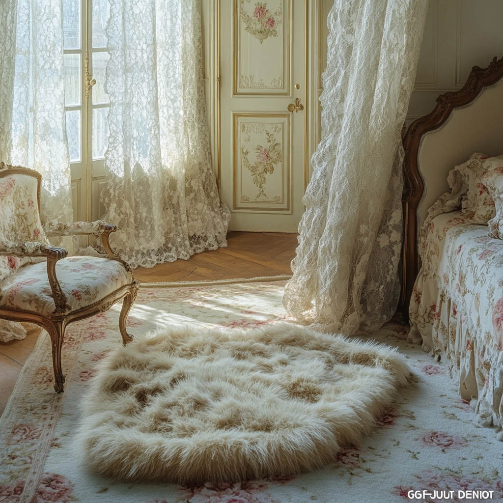 fuzzy rug bedroom 33
