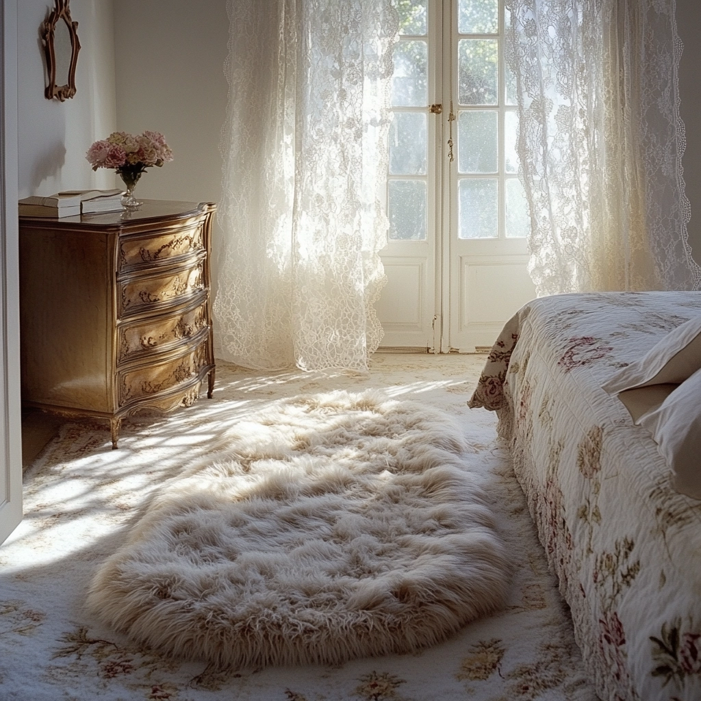 fuzzy rug bedroom 35