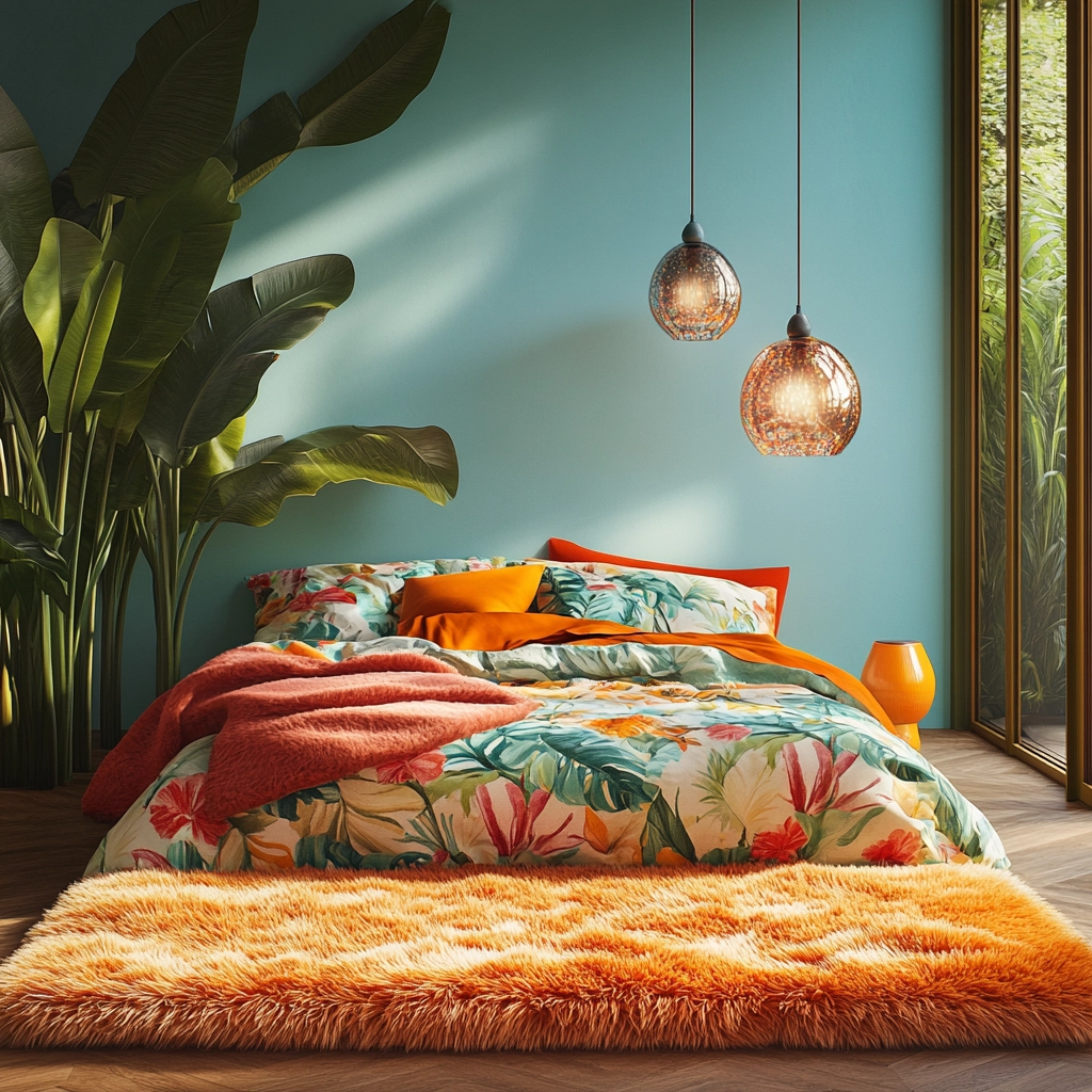 fuzzy rug bedroom 37