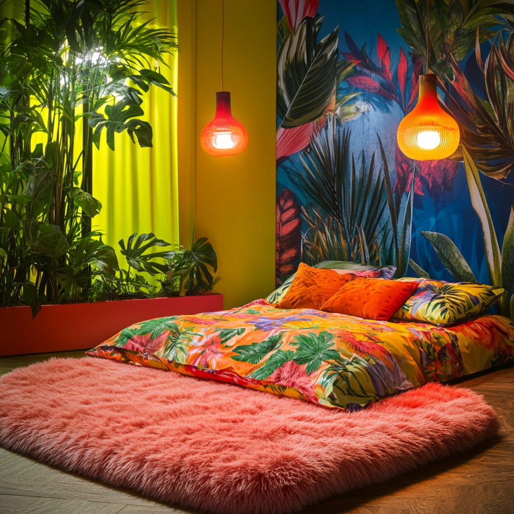 fuzzy rug bedroom 38