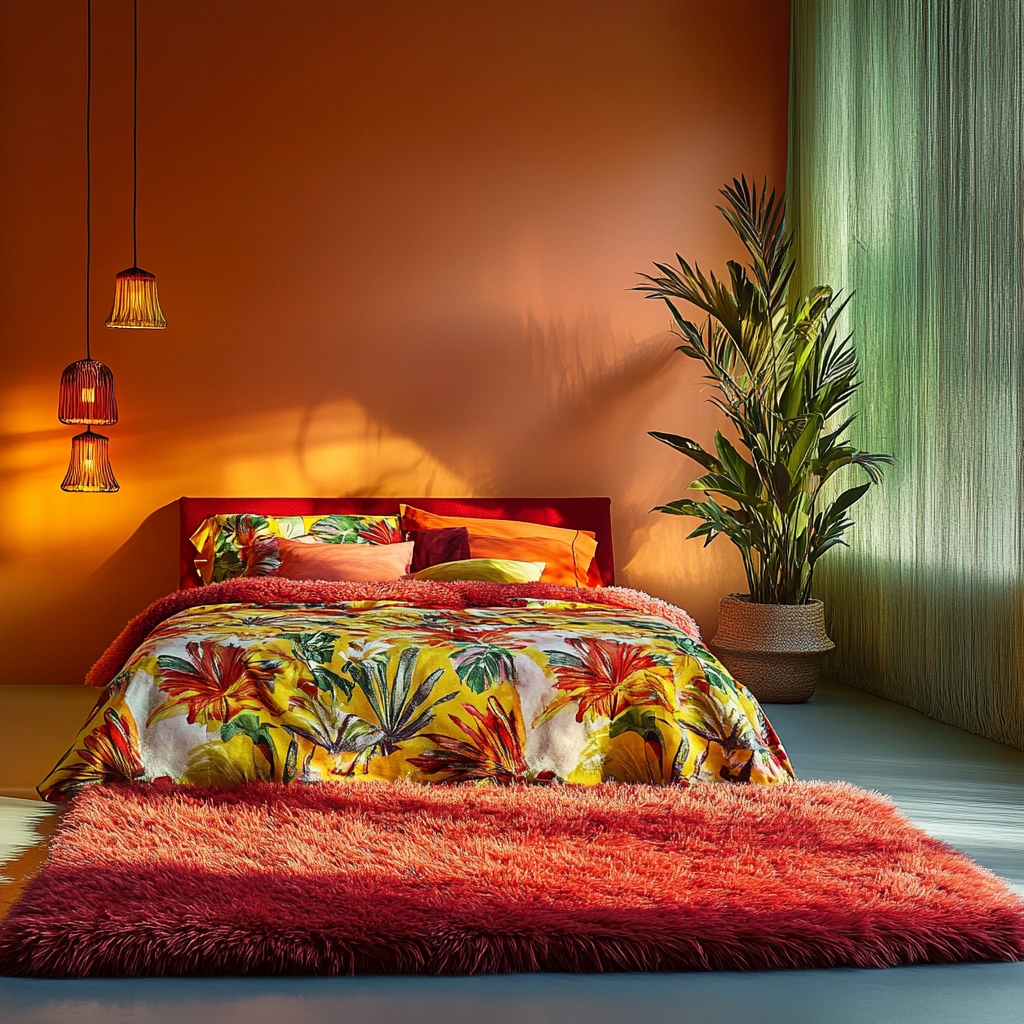 fuzzy rug bedroom 39