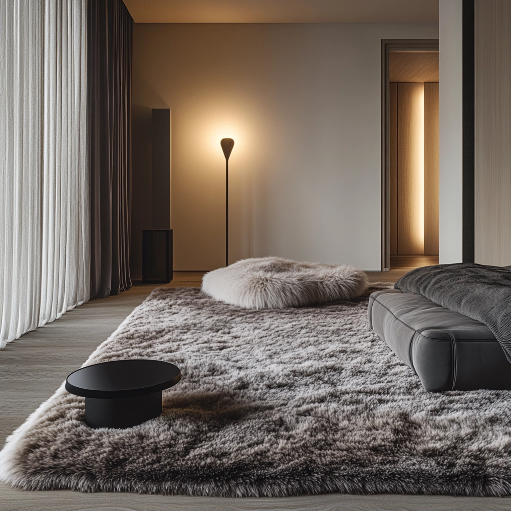 fuzzy rug bedroom 44