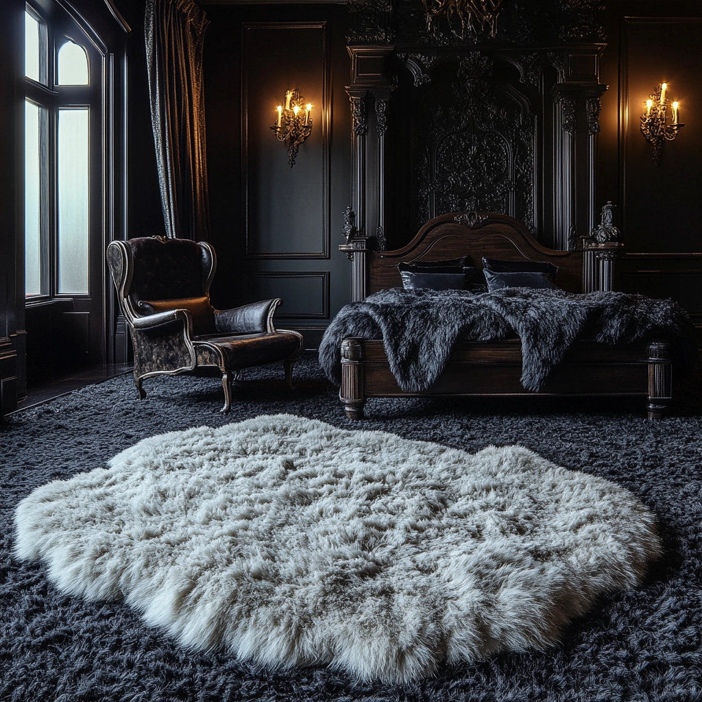fuzzy rug bedroom 45