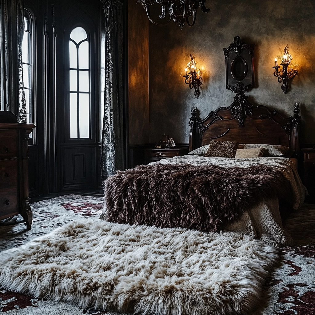 fuzzy rug bedroom 47