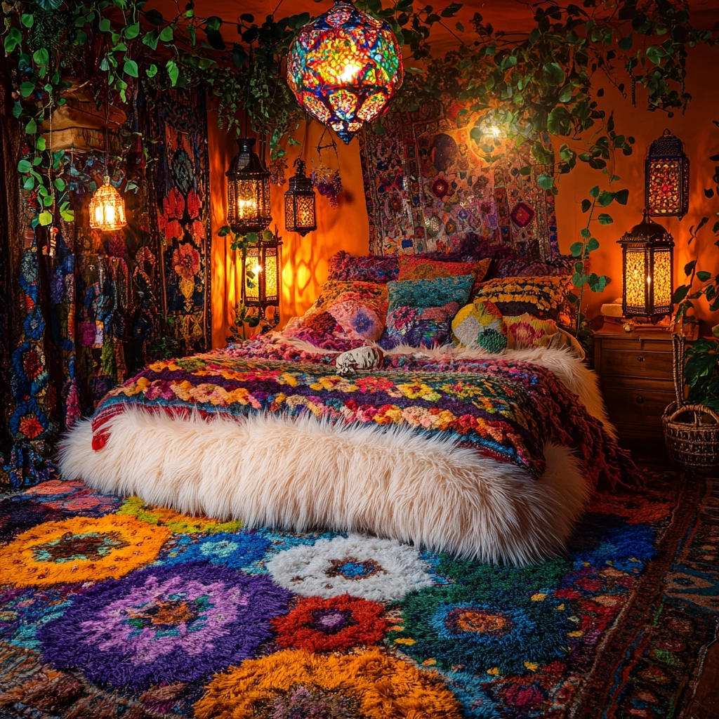 fuzzy rug bedroom 50
