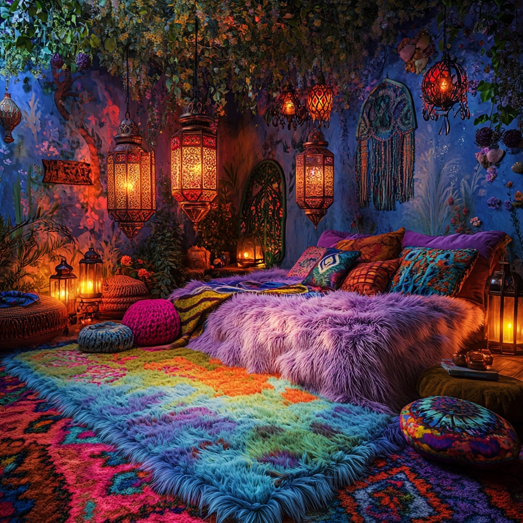 fuzzy rug bedroom 51