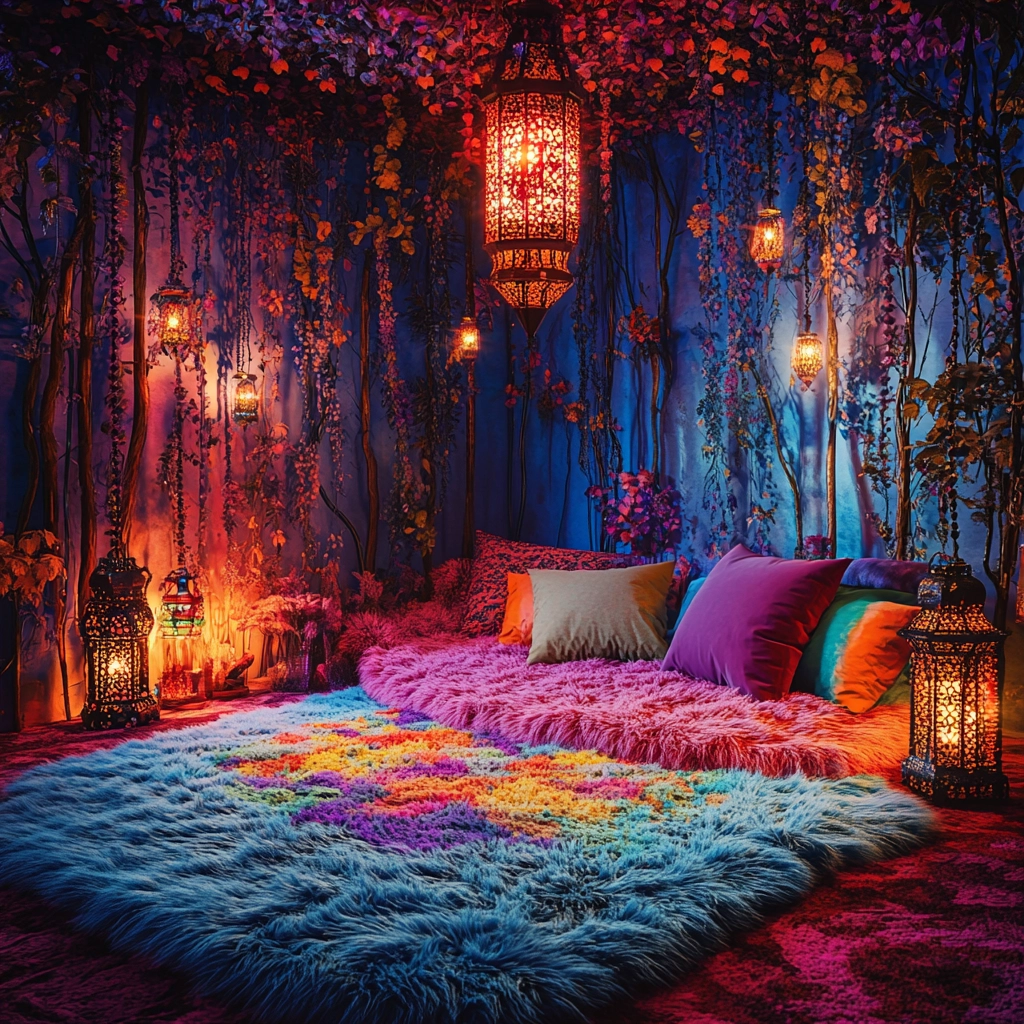fuzzy rug bedroom 52