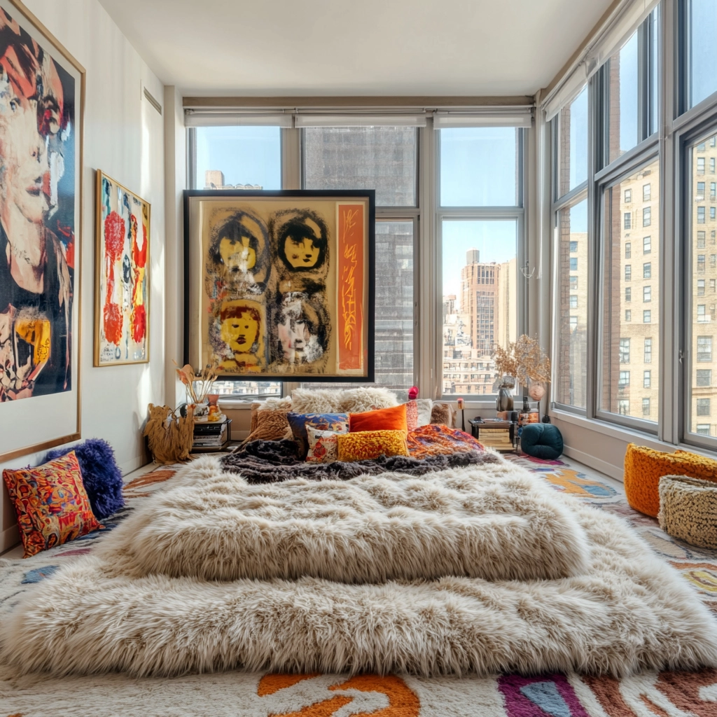 fuzzy rug bedroom 53