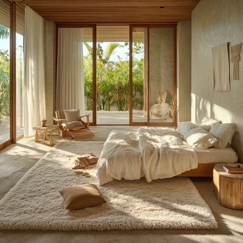 fuzzy rug bedroom 58
