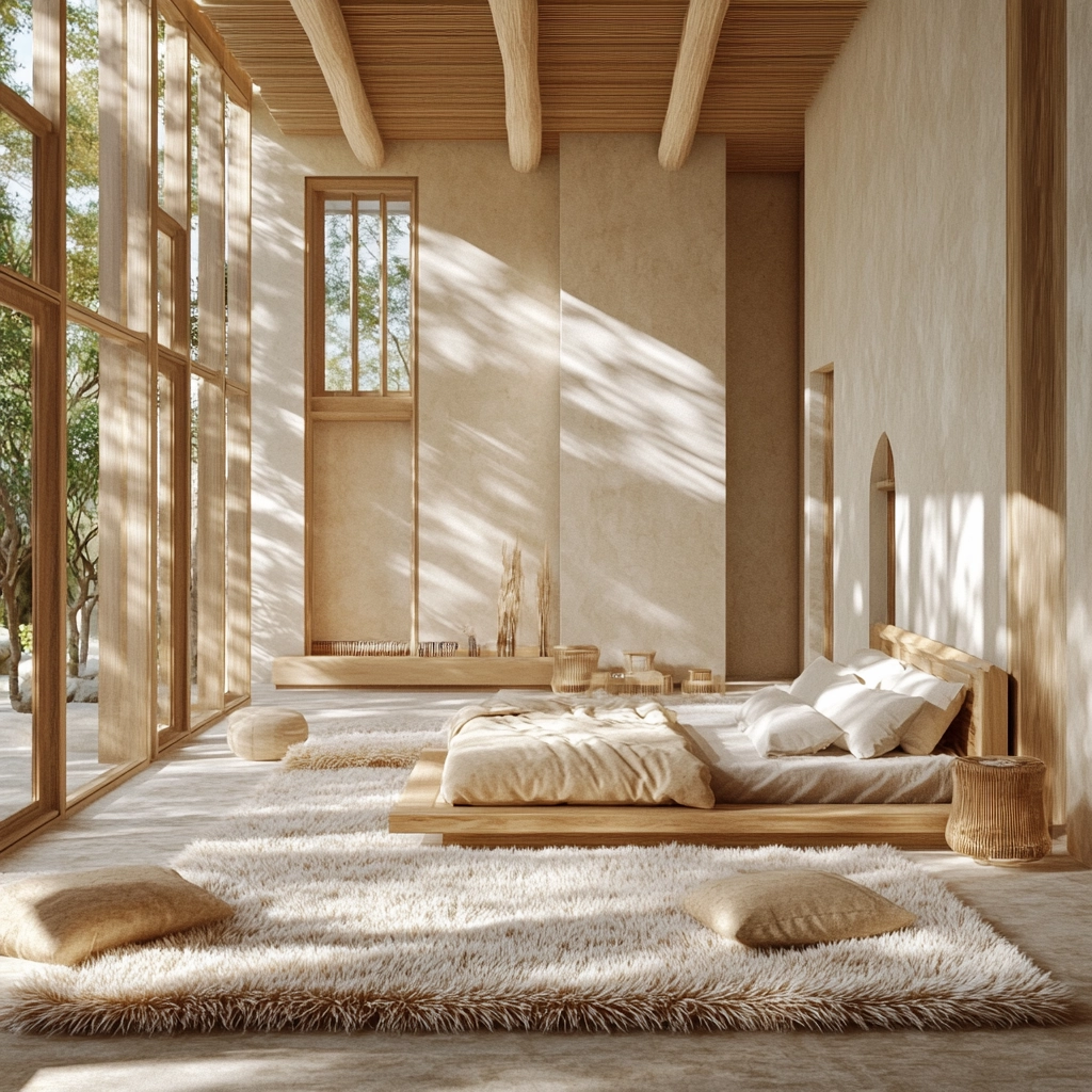 fuzzy rug bedroom 59