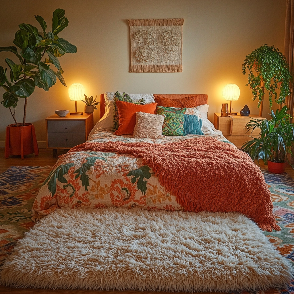 fuzzy rug bedroom 6