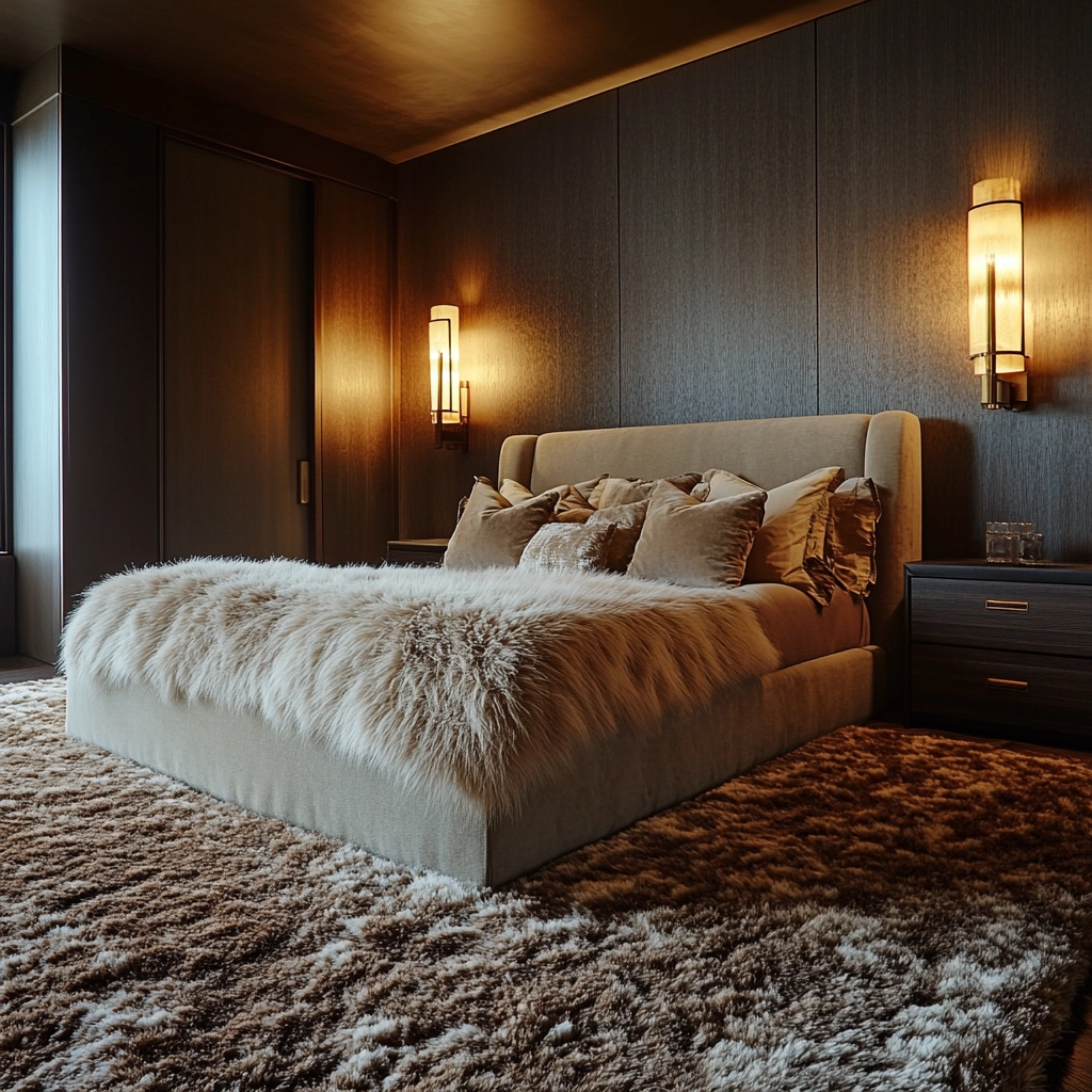 fuzzy rug bedroom 65