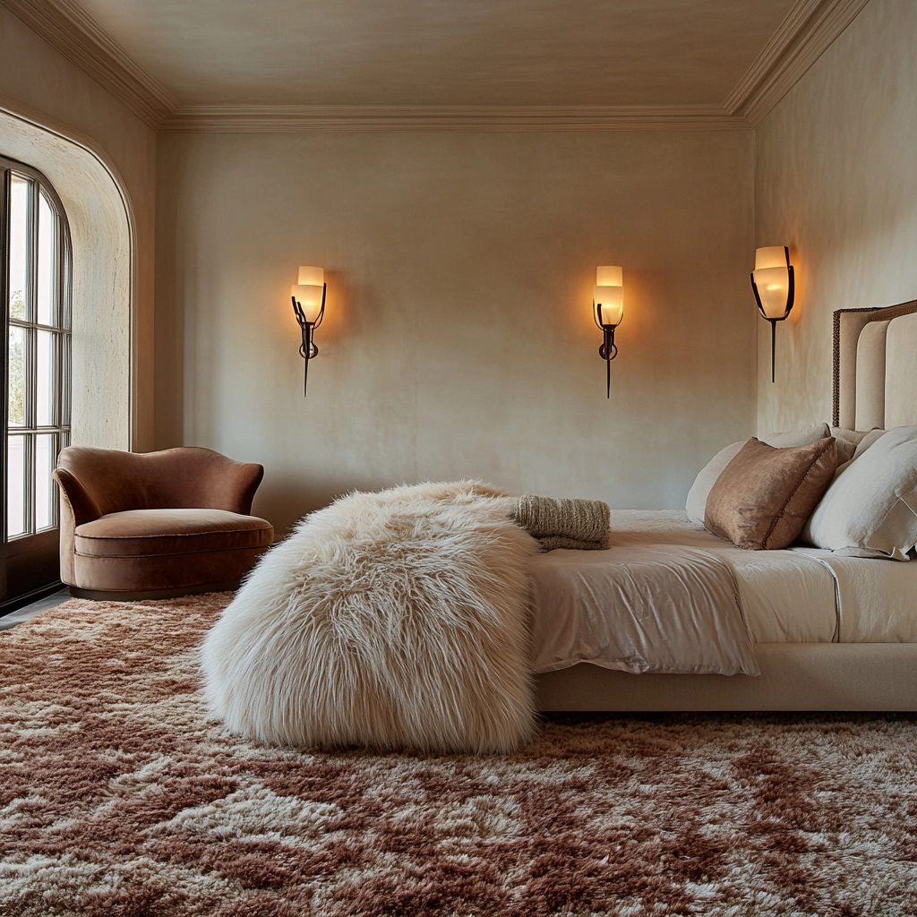 fuzzy rug bedroom 66