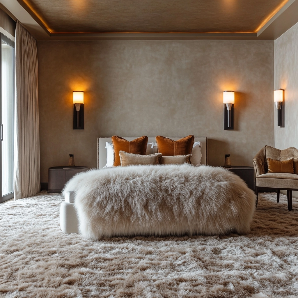 fuzzy rug bedroom 68