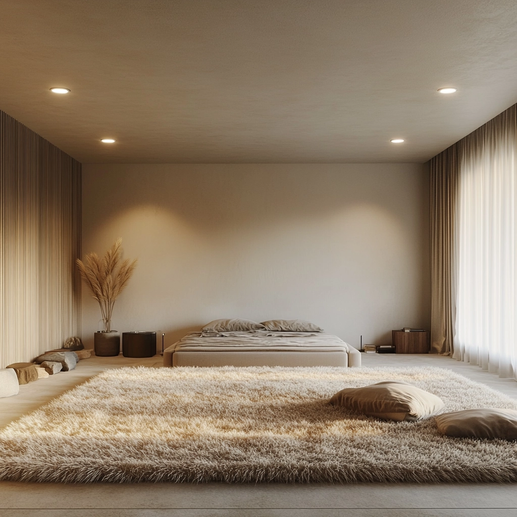 fuzzy rug bedroom 73