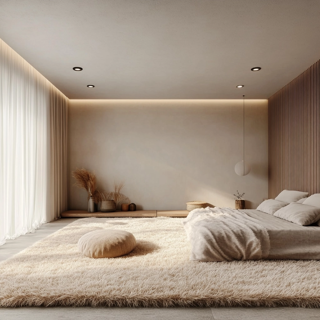 fuzzy rug bedroom 75