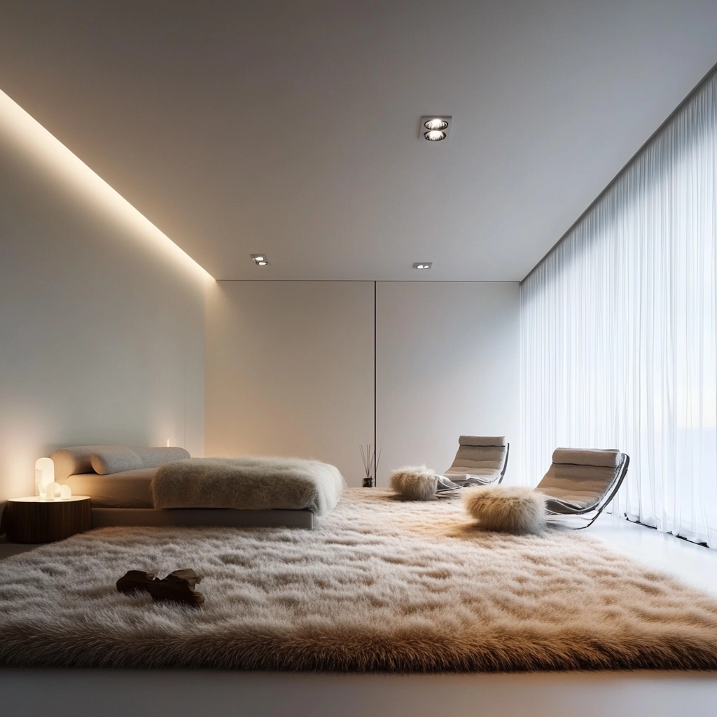 fuzzy rug bedroom 76