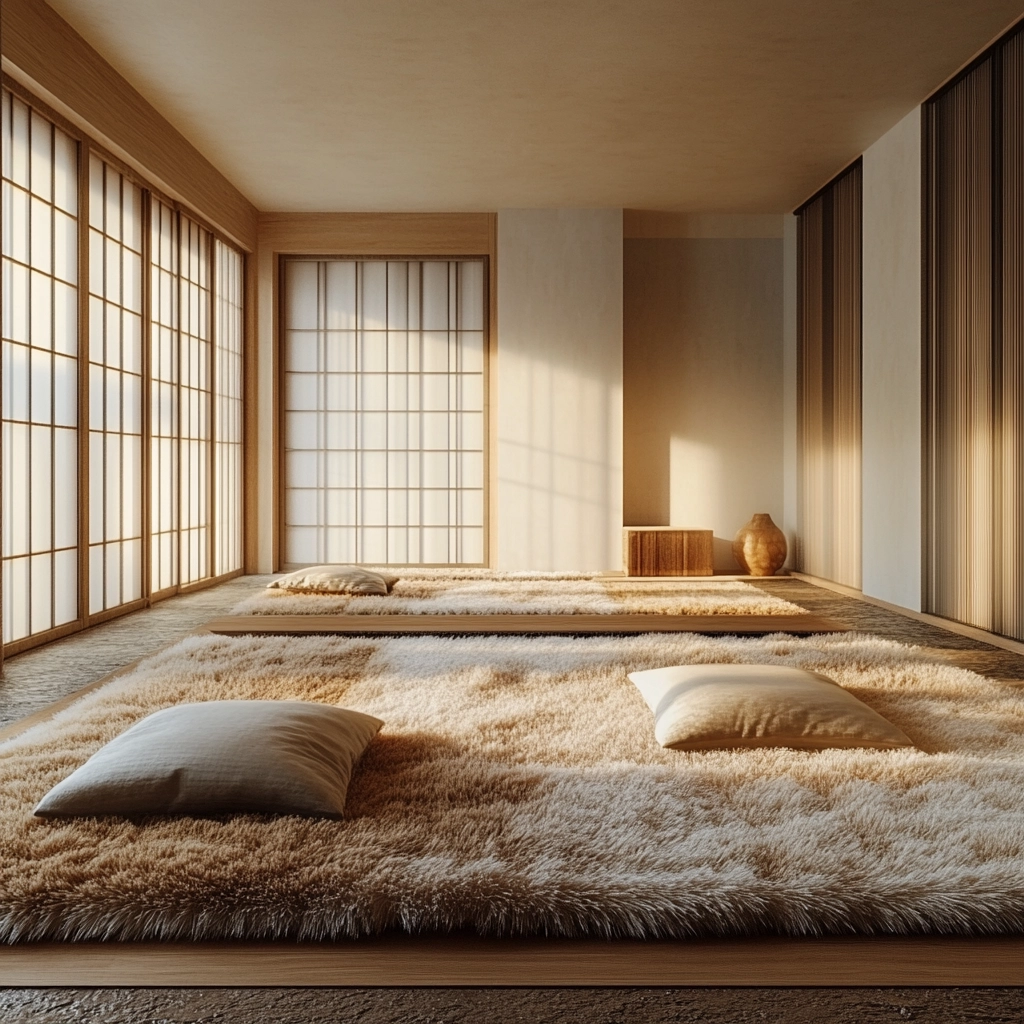 fuzzy rug bedroom 77