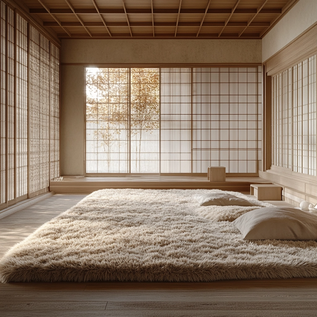 fuzzy rug bedroom 78