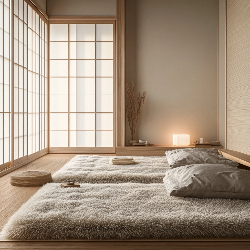fuzzy rug bedroom 80