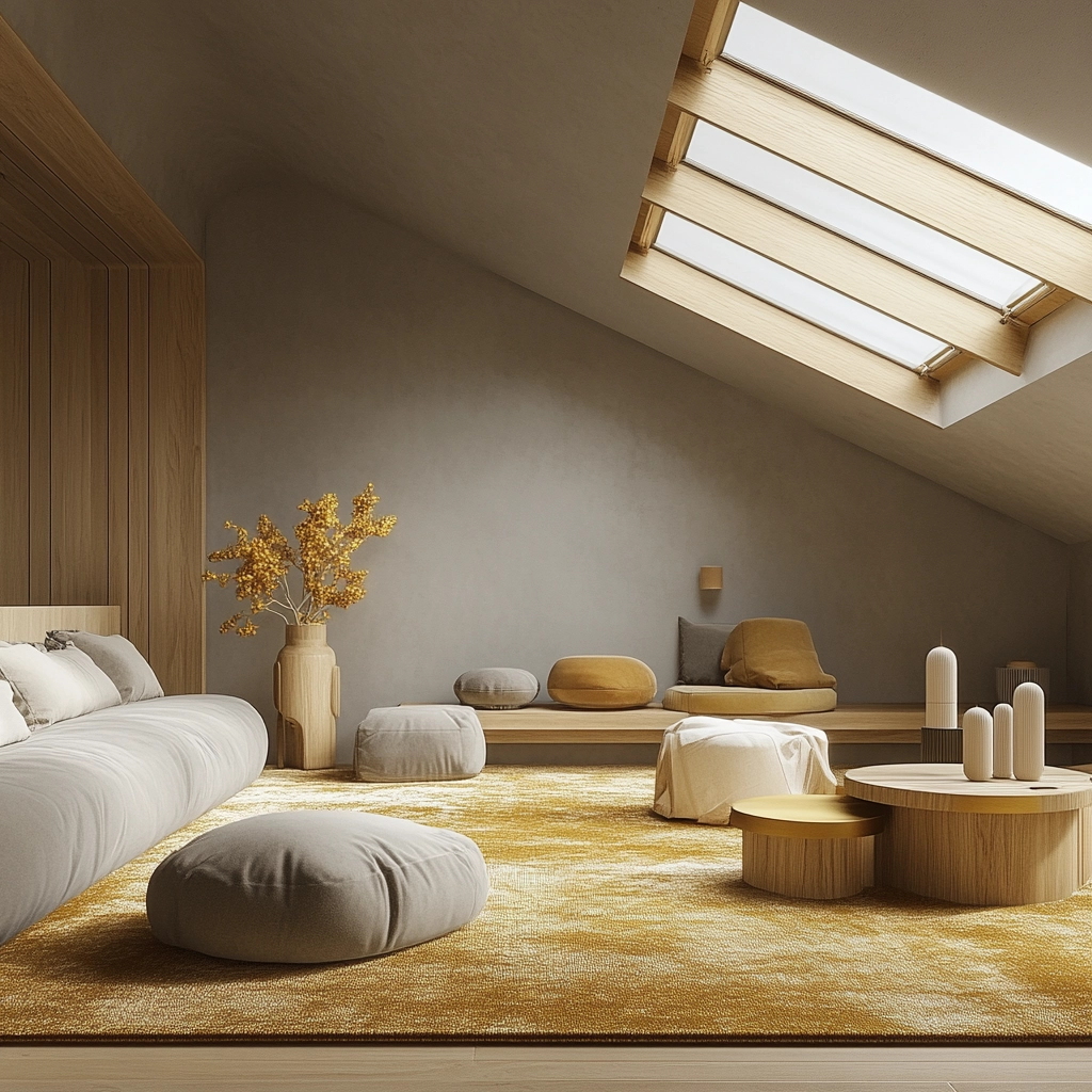 gold carpet living room 14