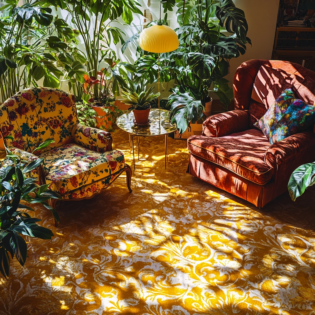 gold carpet living room 17