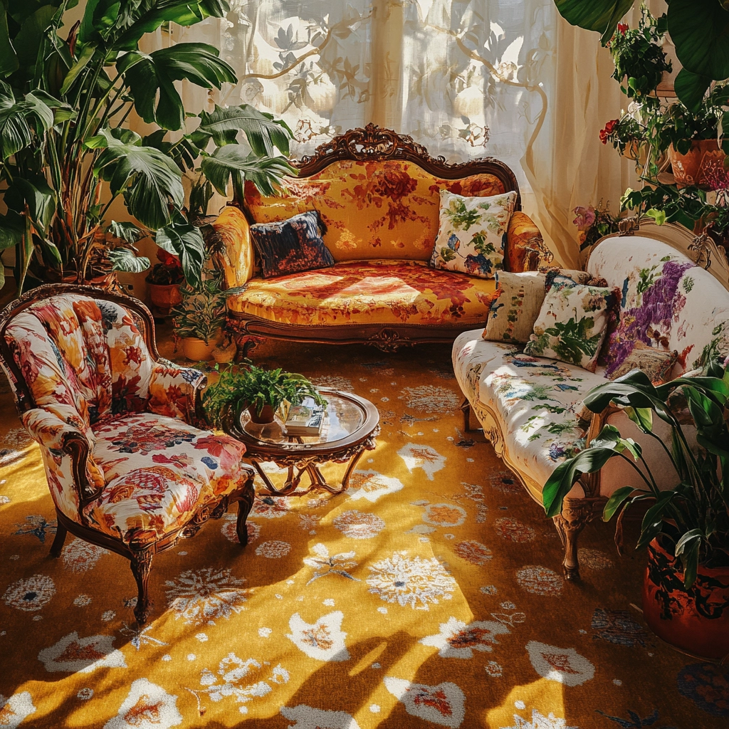 gold carpet living room 18