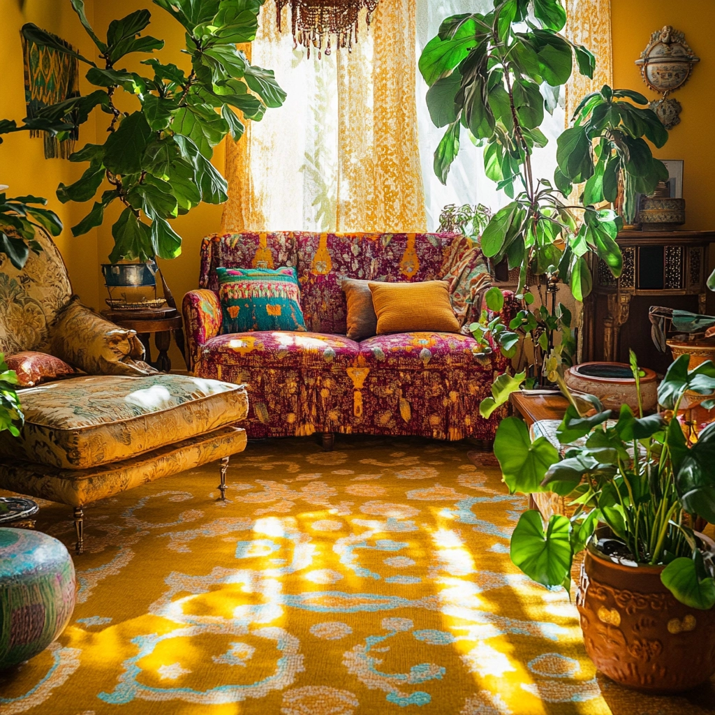 gold carpet living room 20