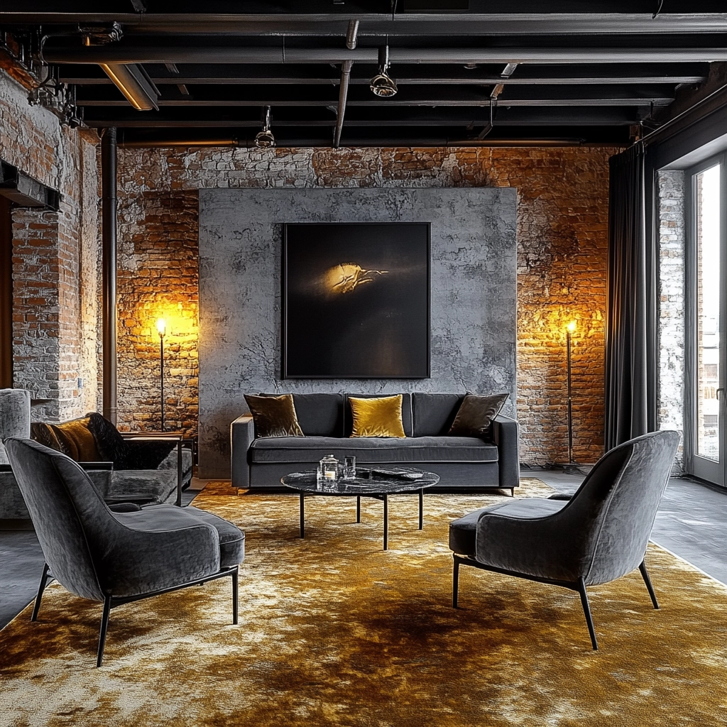 gold carpet living room 25