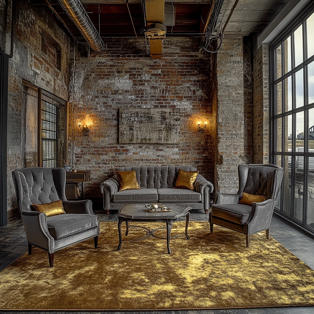 gold carpet living room 27