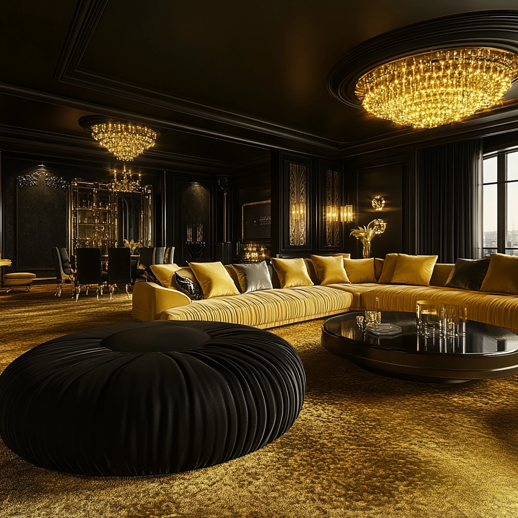 gold carpet living room 35