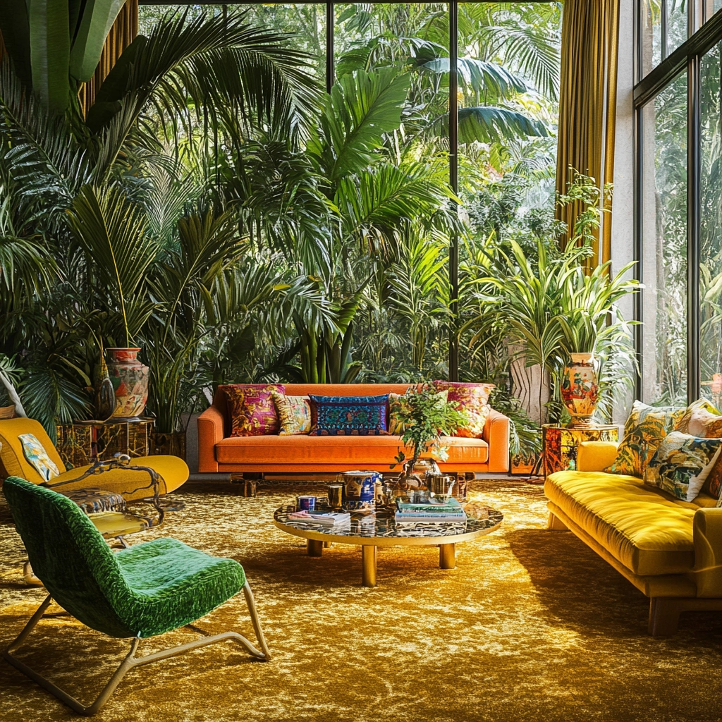 gold carpet living room 40