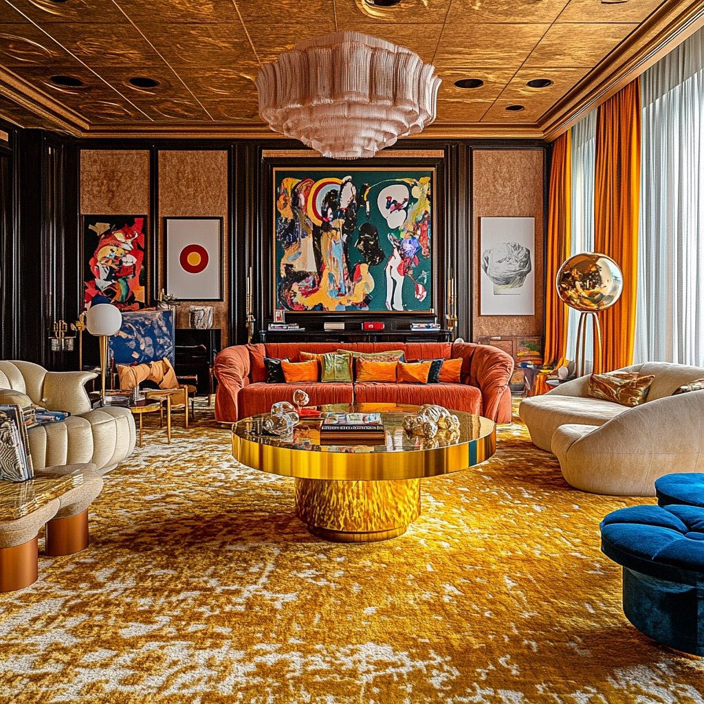 gold carpet living room 41