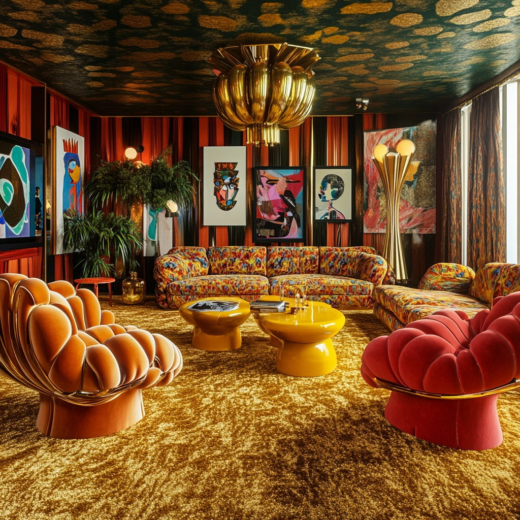gold carpet living room 42